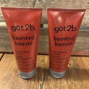 Got2B Boosted Hair Thickening Cream for Fuller Styles Medium Hold 6 OZ 2 Pack